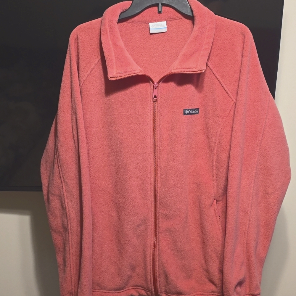 Columbia Vibrant Melon Pink Fleece Jacket
